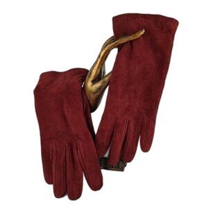 100% Suede Italian Antonio Murolo Wool Lining Maroon/Wine Size 7 / SMALL